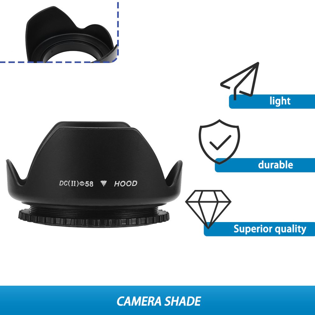 58Mm Lens Hood Screw Mount Flower Shape For Canon Camera Dc-Sn Filters Accessories [Q/6]