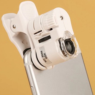 Magnifier 60X Mobile Phone Microscope With Led Universal Magnifying Glass Macro Lens Zoom Camera Clip [Q/15]