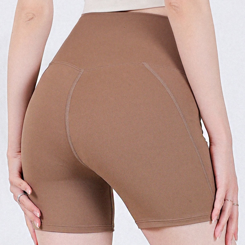 Quần Short Thể Thao Dáng Ôm Chữ V Có Túi Nâng Hông Dành Cho Nữ