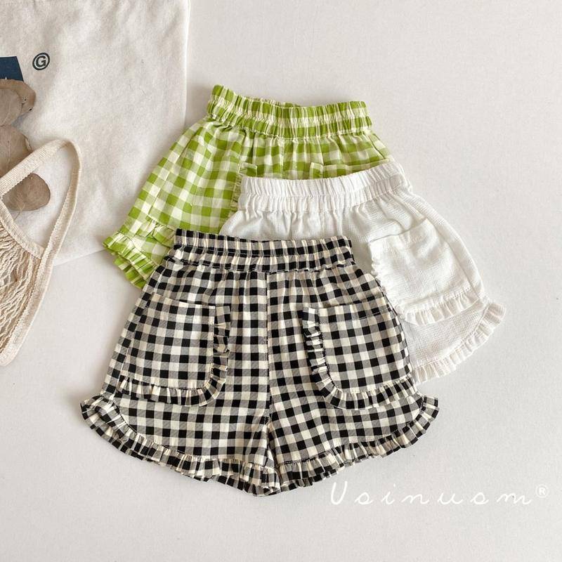 Quần Short Cotton Viền Ren Phong Cách Hàn Quốc Thời Trang Mùa Hè 2023 Mới Cho Bé Gái