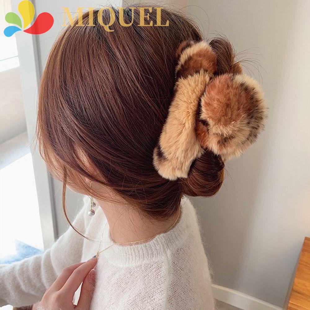 Kẹp Tóc Lông Thỏ Màu Sắc Tinh Khiết Thời Trang Thu Đông Dành Cho Nữ