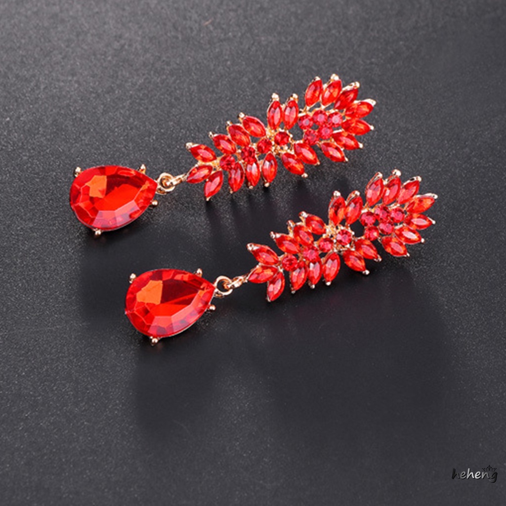 Bông Tai HìNh GiọT NướC ĐíNh Đá NhiềU MàU SắC