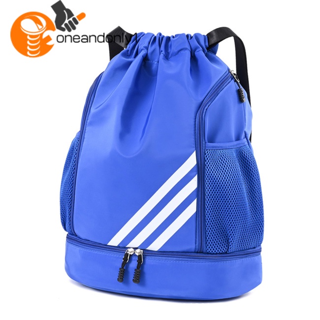 Balo Dây Rút Thể Thao Bằng Vải Oxford Chống Nước Sức Chứa Lớn Có Túi Bên Hông