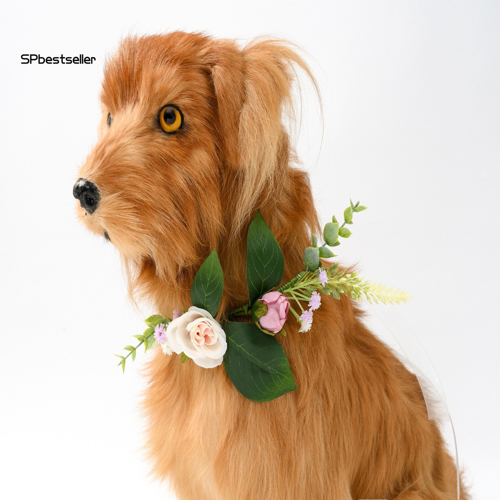 Vòng Hoa Nhựa Phối Ren Có Thể Điều Chỉnh Dành Cho Thú Cưng