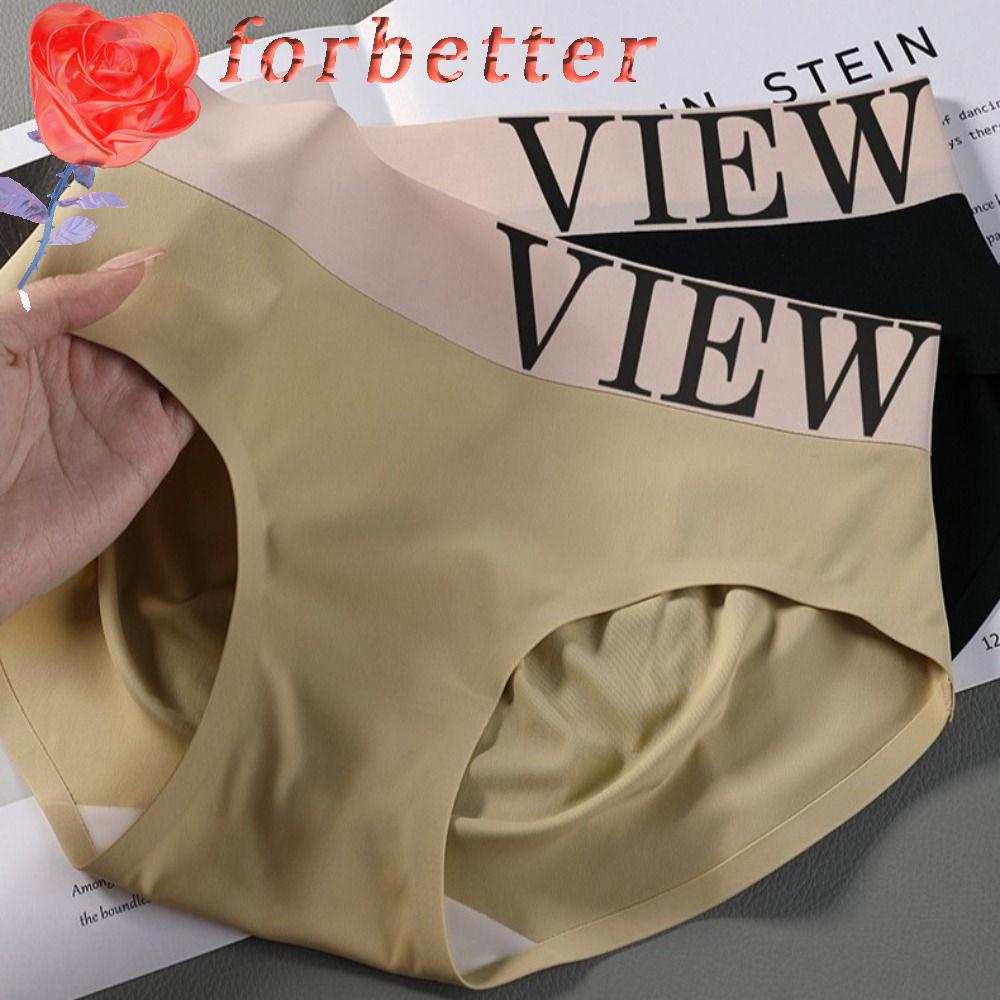 Quần Lót Nylon Co Giãn Lưng Vừa In Chữ Đơn Giản Phong Cách Hàn Quốc Cho Nữ