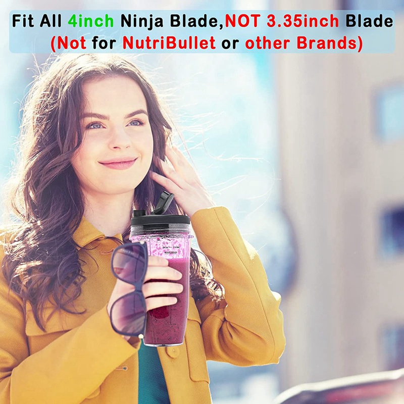 Cốc Trộn 24Oz Có Nắp Đậy Và Cọ Làm Sạch Tương Thích Với Ninja Auto IQ