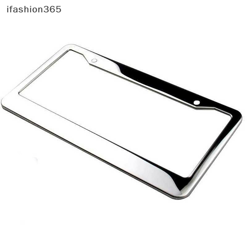 1 Khung Biển Số Xe Bằng Thép Không Gỉ Mạ Chrome Kèm Nắp Vặn