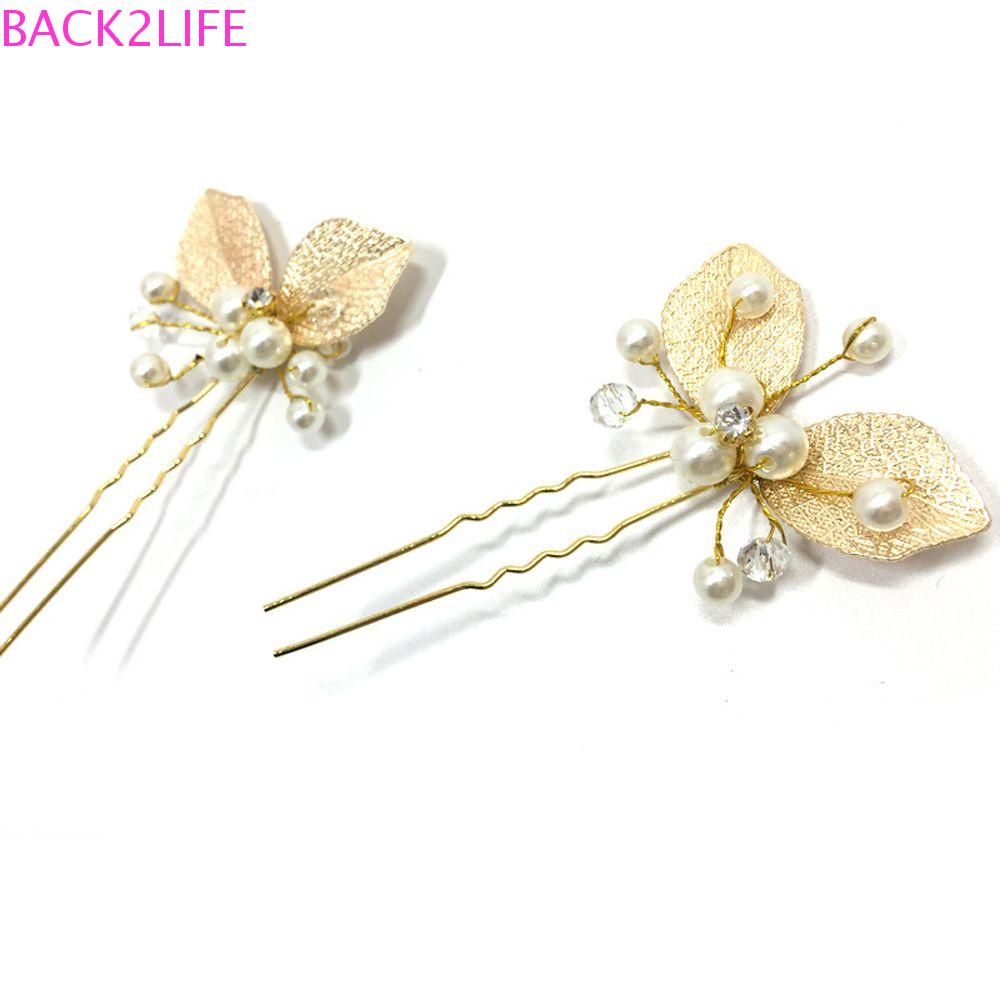 Trâm Cài Tóc Hình Lá Bằng Hợp Kim Phong Cách Hàn Quốc Cho Cô Dâu BACK2LIFE