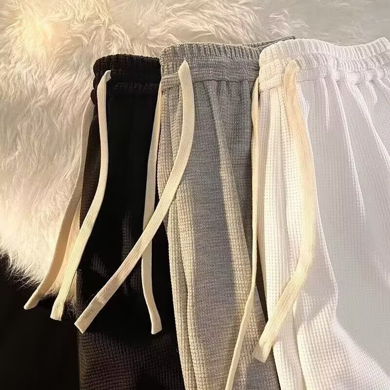 Quần Dài Mỏng Ống Rộng Phong Cách Harajuku vintage Thời Trang Xuân Hè Cho Nam Và Nữ