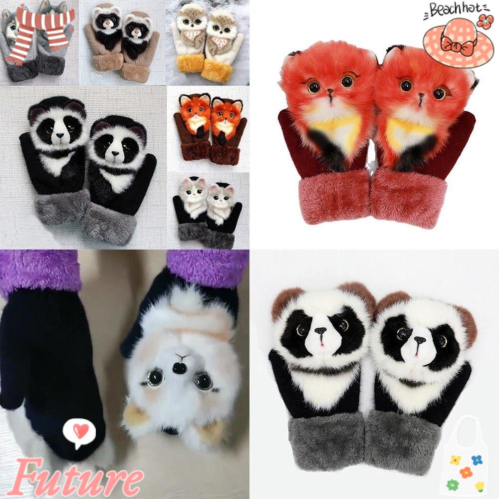 Găng Tay Giữ Ấm Mùa Đông Hình Động Vật Dễ Thương
