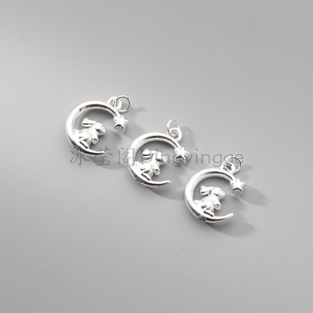 Mặt Dây Chuyền Thủ Công Bằng Bạc Cứng Mạ Bạc 3D 18K diy Yingge 999