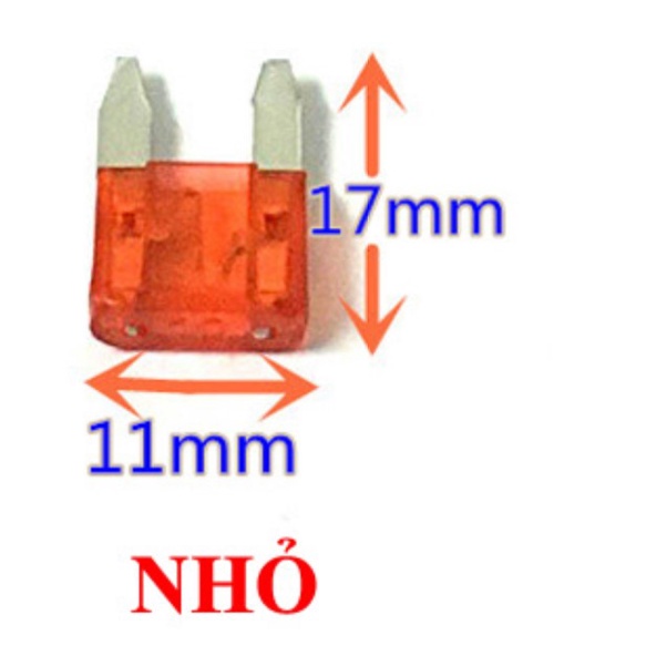 Combo 10 cầu chì ghim dùng cho xe điện, xe máy, ô tô