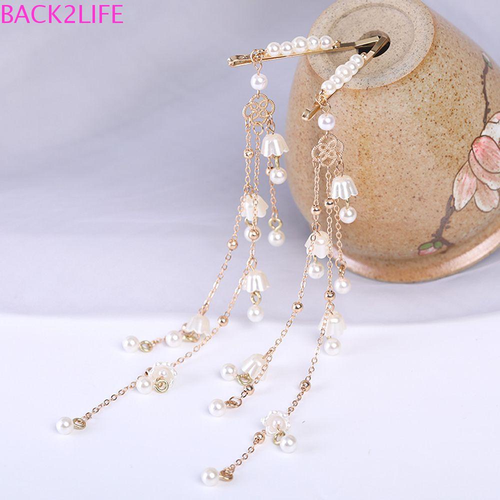 Kẹp Tóc Hình Bông Hoa Phối Tua Rua Phong Cách Cổ Điển Thời Trang Cho Nữ 2life