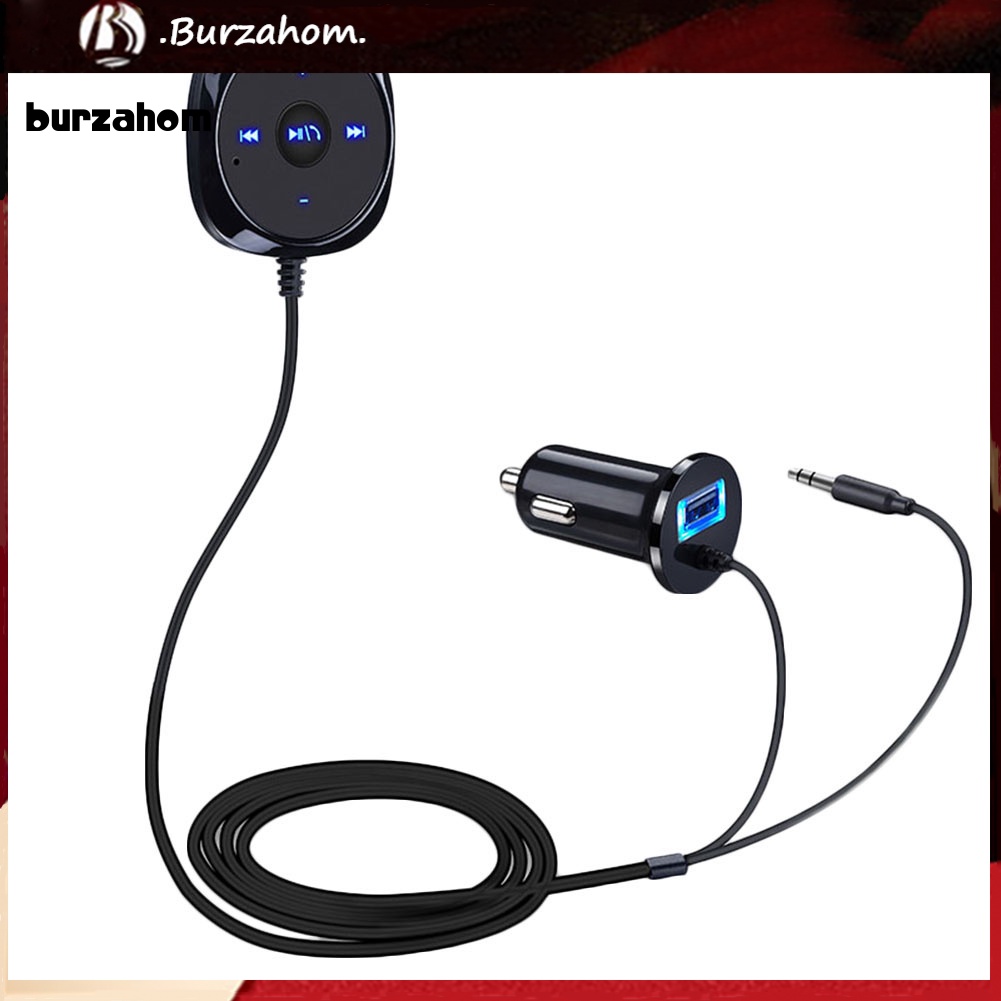 Thiết Bị Nhận Tín Hiệu Âm Thanh Bluetooth Không Dây Jack 3.5mm + Đầu Sạc Cho Ô Tô