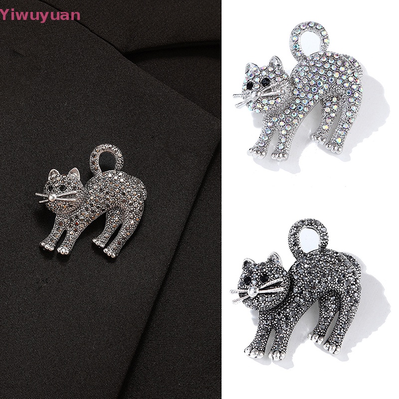 Trâm Cài Áo Hình Mèo Đính Đá Thời Trang Mới