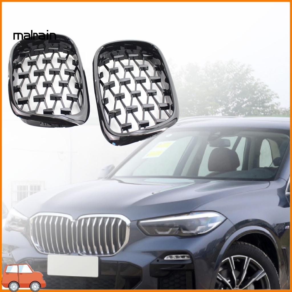 1 Cặp Lưới Tản Nhiệt Tự Động Bằng ABS Màu Đen Bóng Tiện Dụng 51137005837 51137005838 Phụ Kiện Chuyên Dụng Cho Xe BMW 5 Series E39 99-03