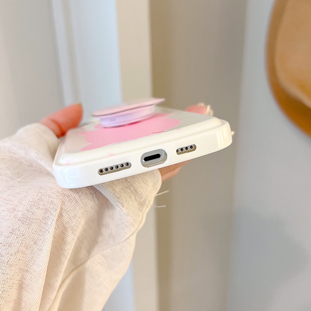 Ốp Điện Thoại TPU Dẻo Họa Tiết Hoạt Hình Chú Heo Hồng Kèm Giá Đỡ Chống Sốc Cho IPhone 14 Pro Max IPhone 13 12 11 Pro Max