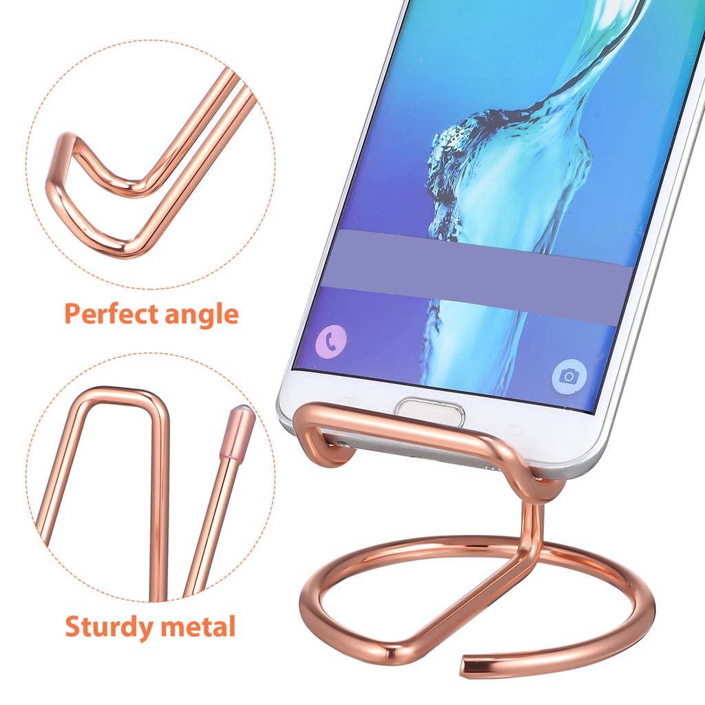 Set 2 Giá Đỡ Điện Thoại Bằng Kim Loại Để Bàn Tiện Lợi