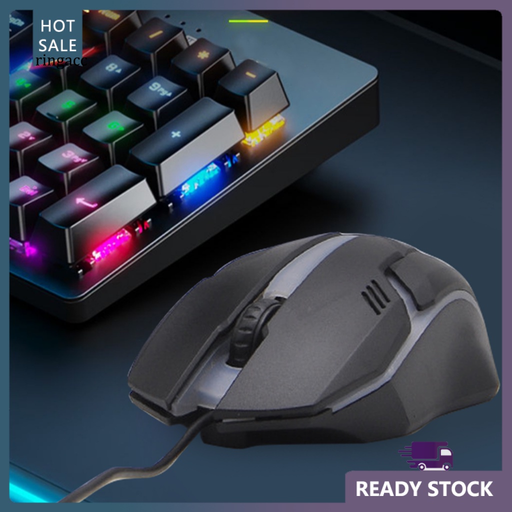 Chuột Máy Tính RGA C3 Có Dây Chống Trượt Có Đèn Nhiều Màu Sắc Dùng Để Chơi Game