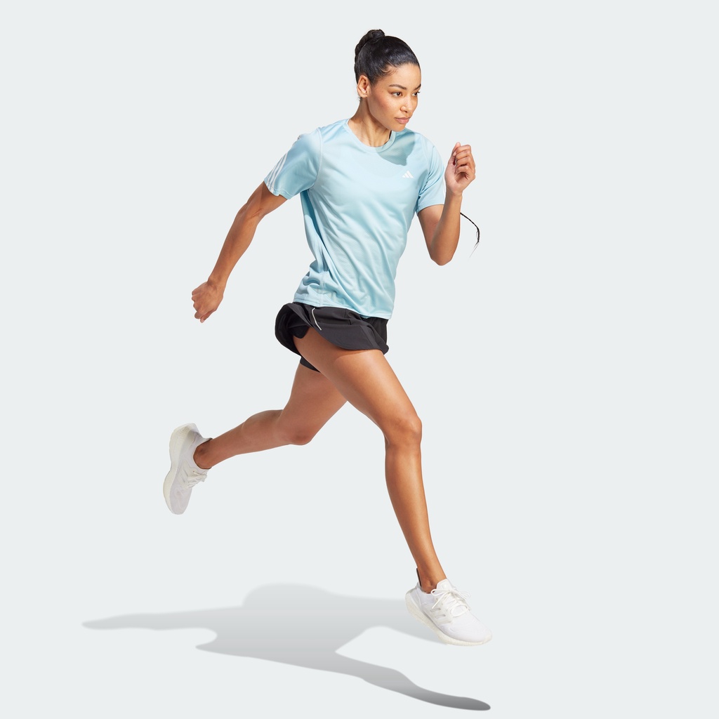 adidas Chạy Áo Thun chạy bộ 3 Sọc Run Icons Low-Carbon Nữ Màu xanh da trời HY6964