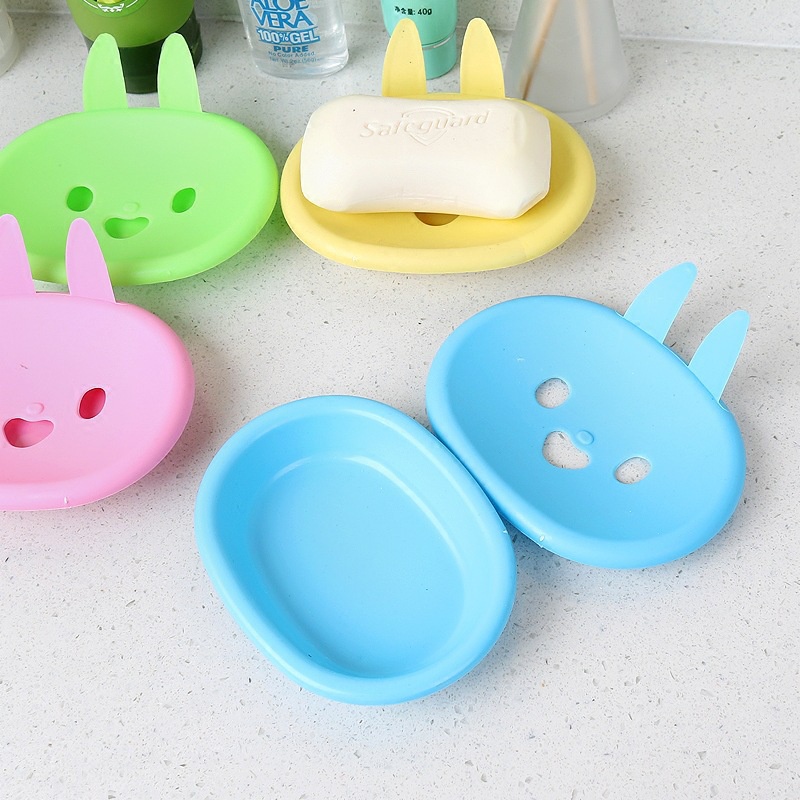 Giá Đỡ Xà Phòng Hai Tầng Hình Chú Thỏ Dễ Thương Có Thể Tháo Rời Tiện Dụng Cho Phòng Tắm