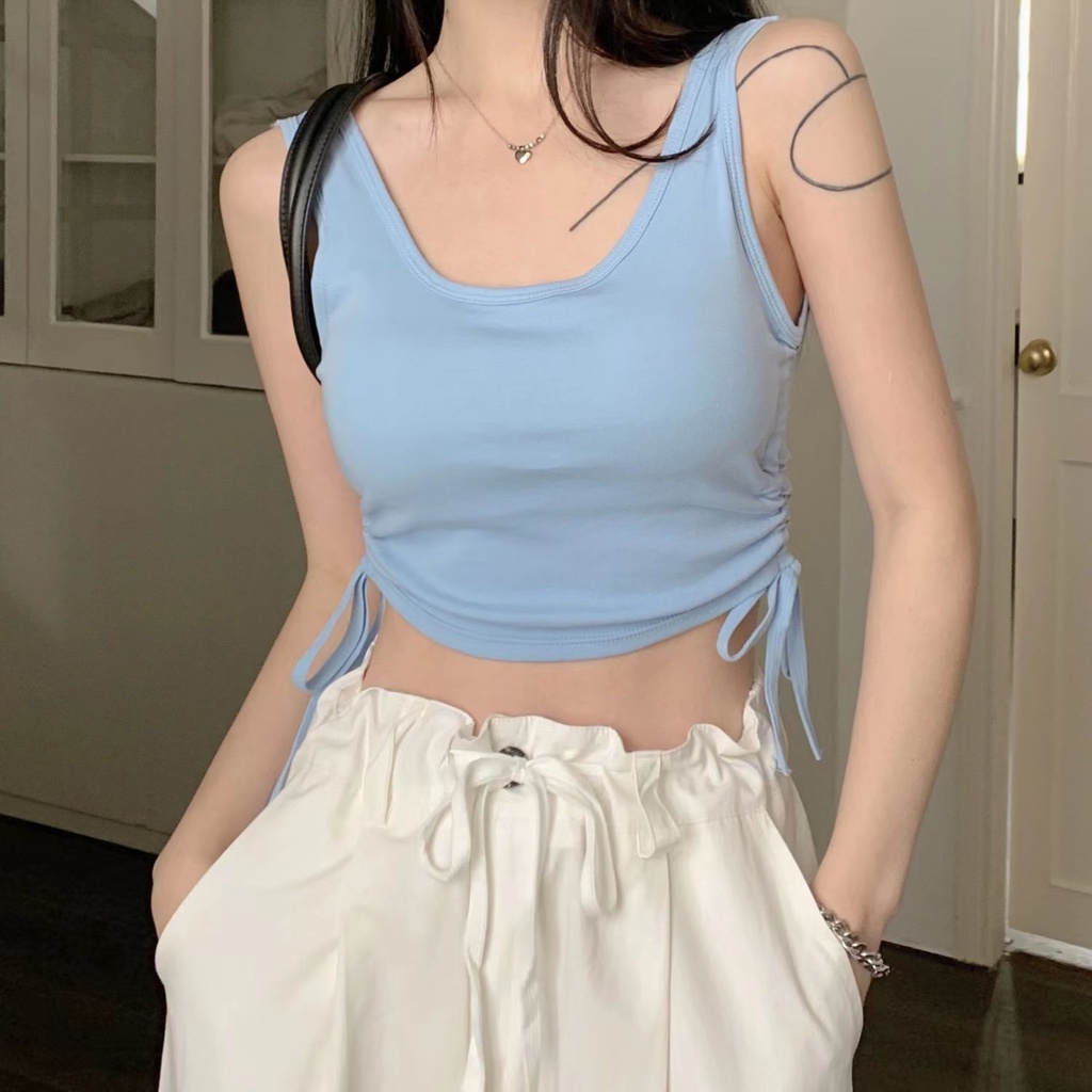 Áo Dây Rút Thời Trang Mùa Hè Giản Dị Dành Cho Nữ