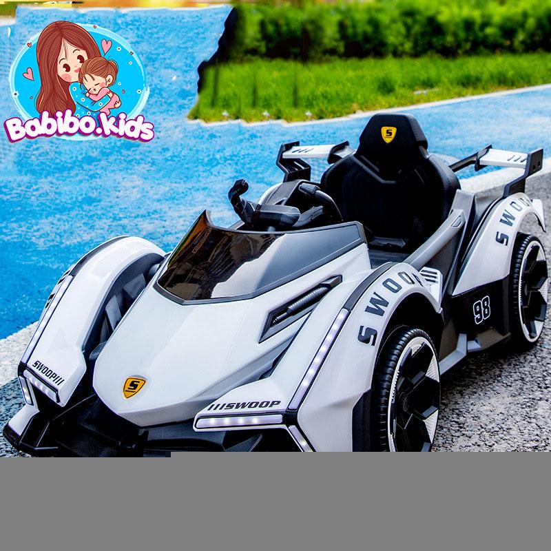 Xe ô tô điện lambogini, xe đua F1 siêu nhanh, kết nối Đk qua ĐT, xe điện trẻ em