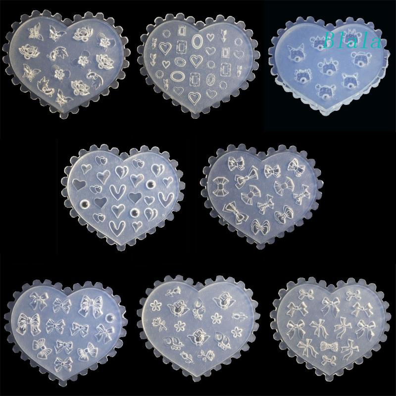 Khuôn Silicone Tạo Hình Trang Trí Móng Tay 3D DIY