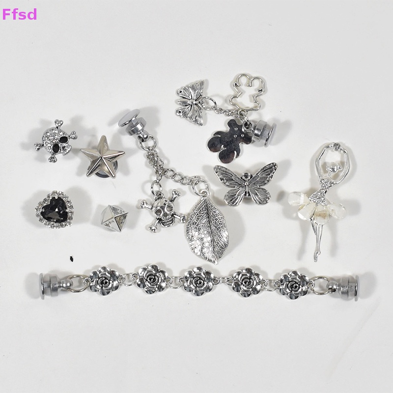 1 Set Phụ Kiện Trang Trí Giày Croc DIY Phong Cách Punk Cho Bé