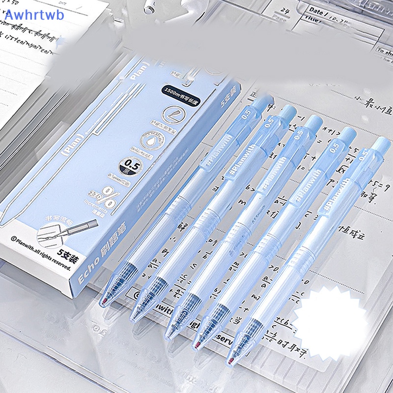 1 Set Bút Lông Viết Chữ 0.5 Dạng Nhấn Nhanh Khô Kiểu Dáng Đơn Giản Mới