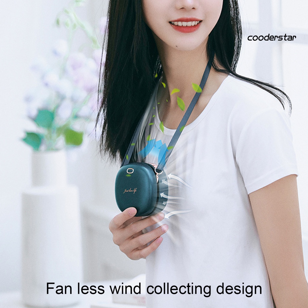 Quạt Mini 2000mAh 3 Tốc Độ Rảnh Tay Chống Rối Kèm Kẹp Và Dây Đeo Tiện Dụng