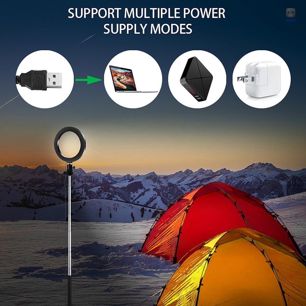 Vòng Đèn LED 3 Màu 20cm / 8inch 3500-6500K 10 Mức Độ Điều Chỉnh Được Kèm Giá Đỡ Điện Thoại