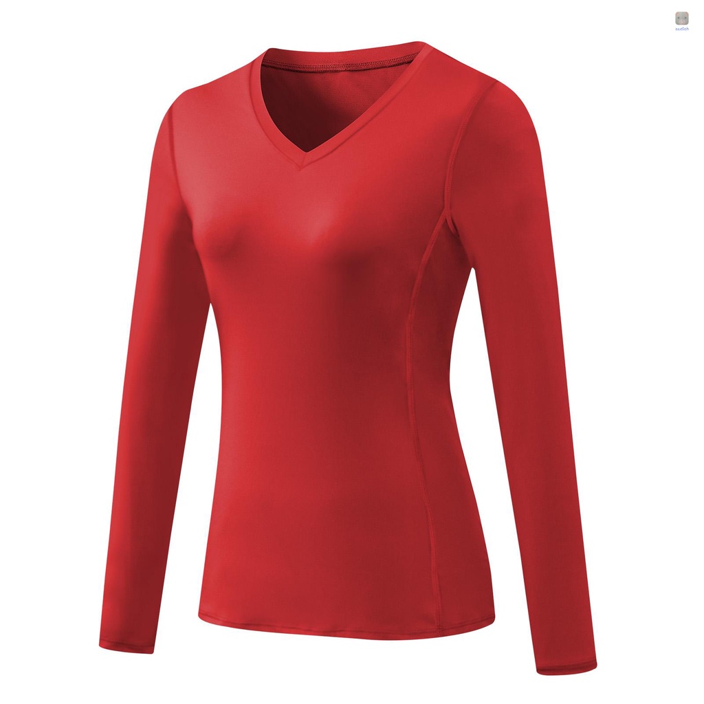 Áo Thun Thể Thao Tay Dài Cổ Chữ V Có Túi Chất Liệu Thấm Hút Khô Thoáng Nhanh Chóng