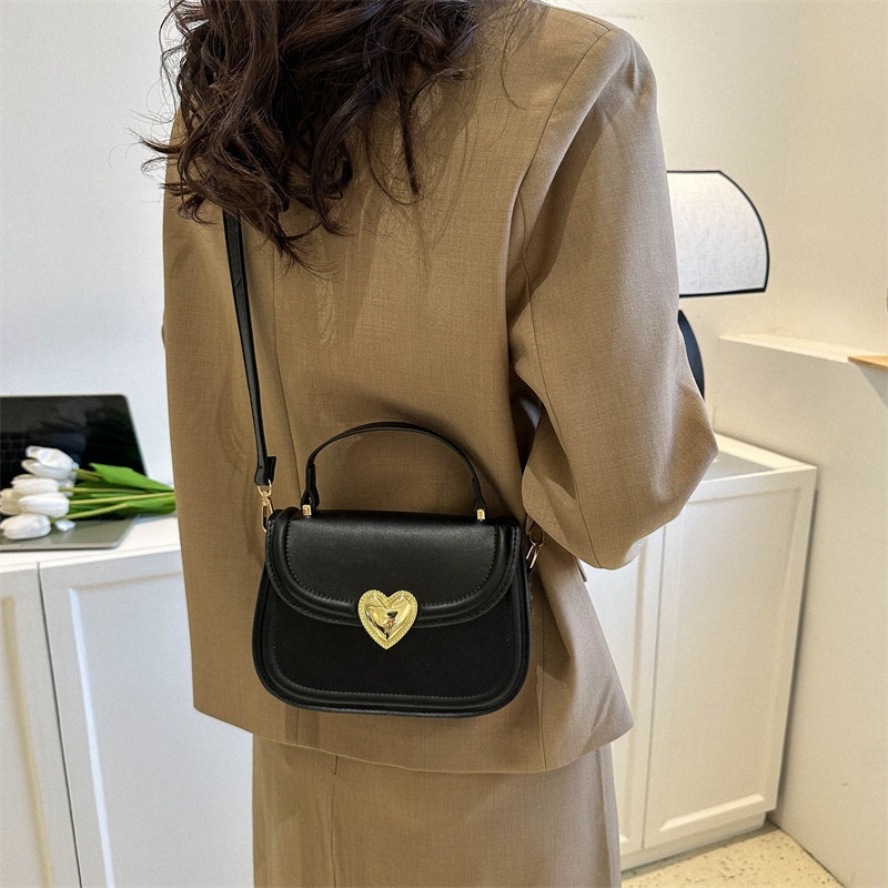 Túi Xách JASMIN NOIR Da PU Có Khóa Hình Trái Tim Thời Trang Dành Cho Nữ