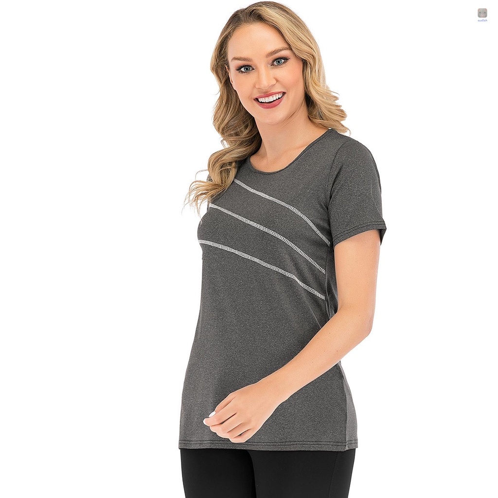 Áo Thun Thể Thao Tay Ngắn Chất Liệu Thấm Hút Khô Thoáng Nhanh Chóng