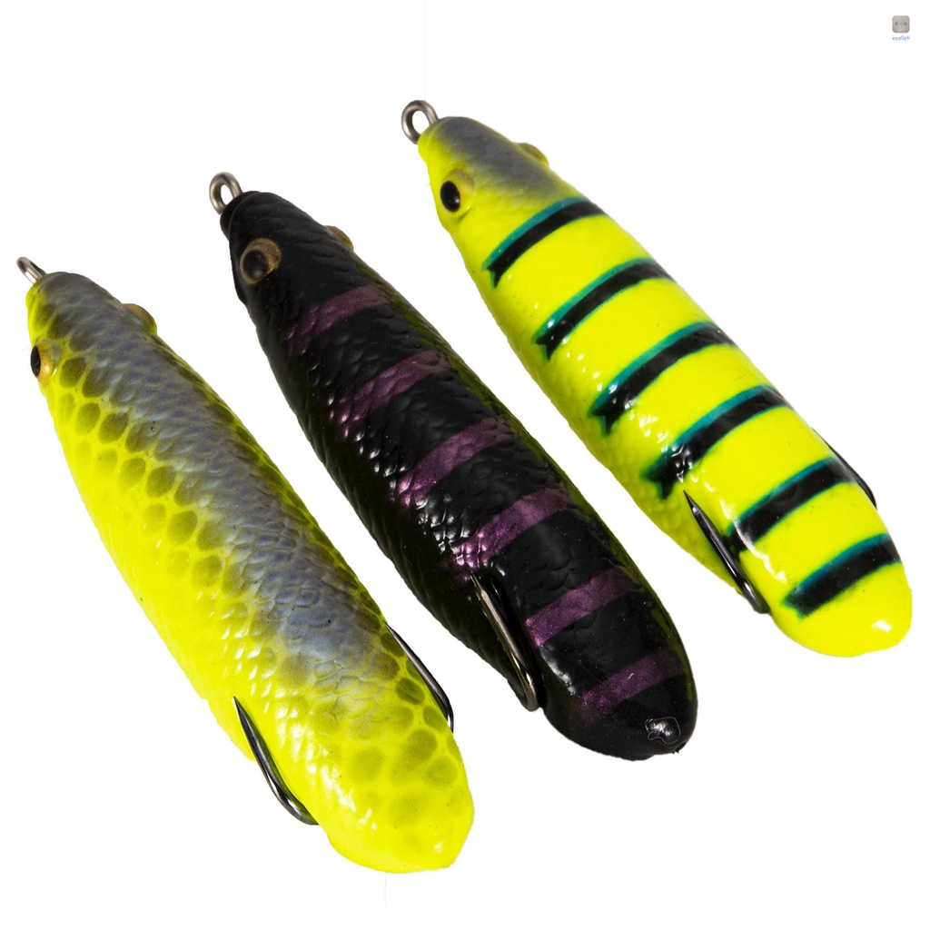 3 Mồi Câu Cá Giả Bằng Cao Su Silicone Mềm Kèm Móc