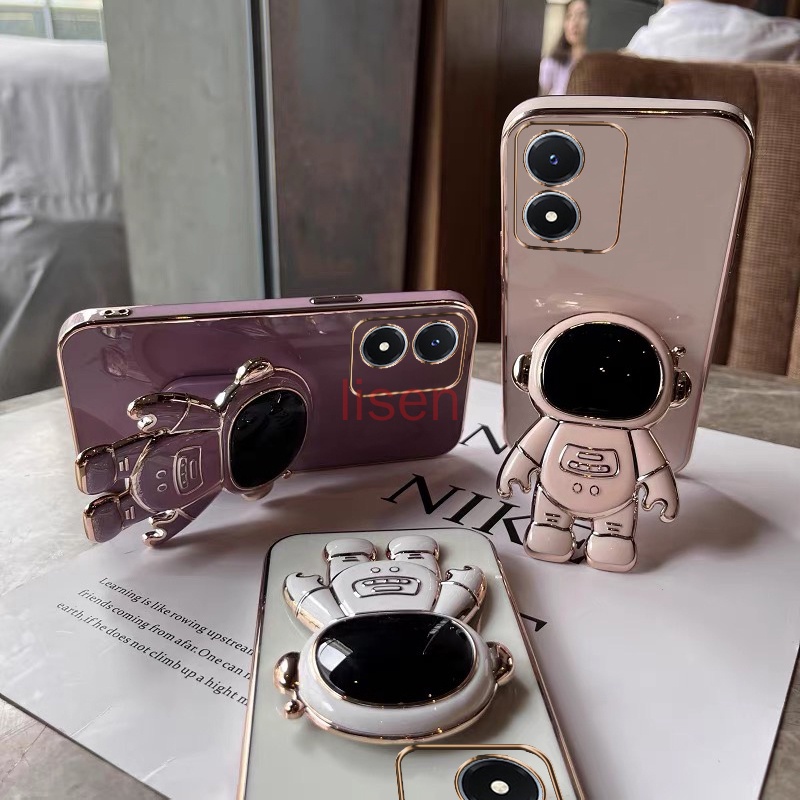 Ốp lưng Vivo Y02S Ốp Điện Thoại Có Giá Đỡ Hình Phi Hành Gia Cho Vivo Y02S / Y02 / Y16 / Y22 / Y22S / Y35 / Y21 / Y21S / Y33S / Y33T / Y21T / T1X / Y15S / Y01 / Y20 / Y12S / Y12A /Y20S G YHY