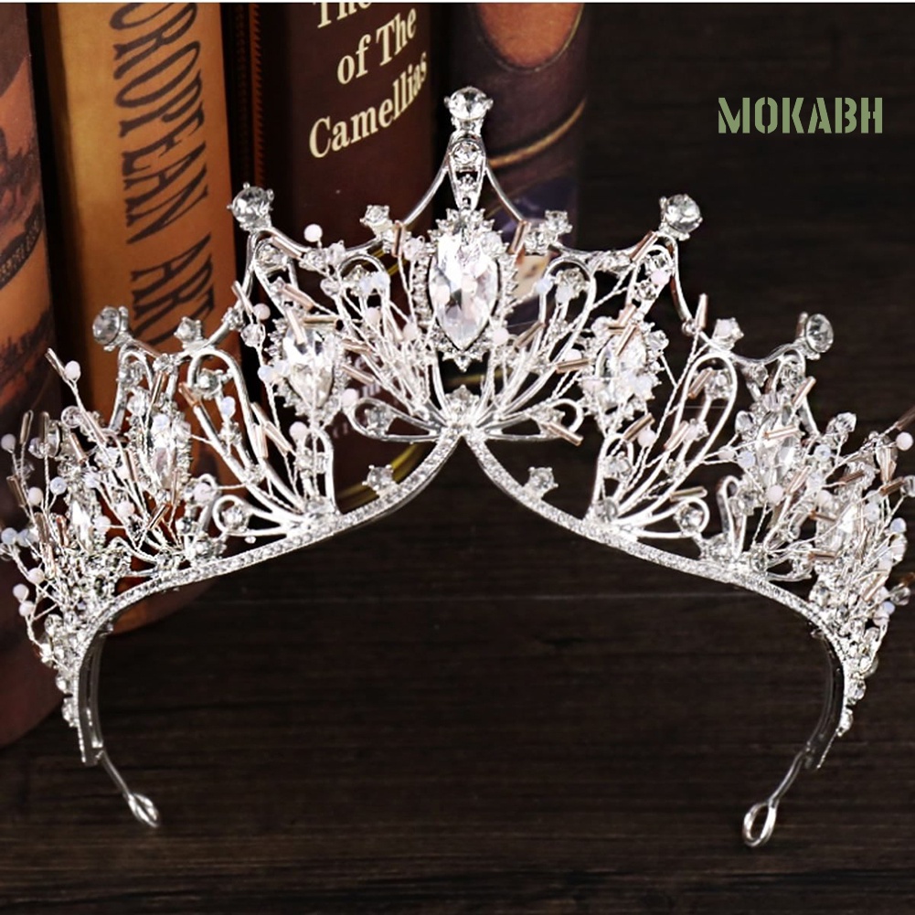 Băng Đô Cài Tóc Hình Vương Miện Có Đính Đá Lấp Lánh