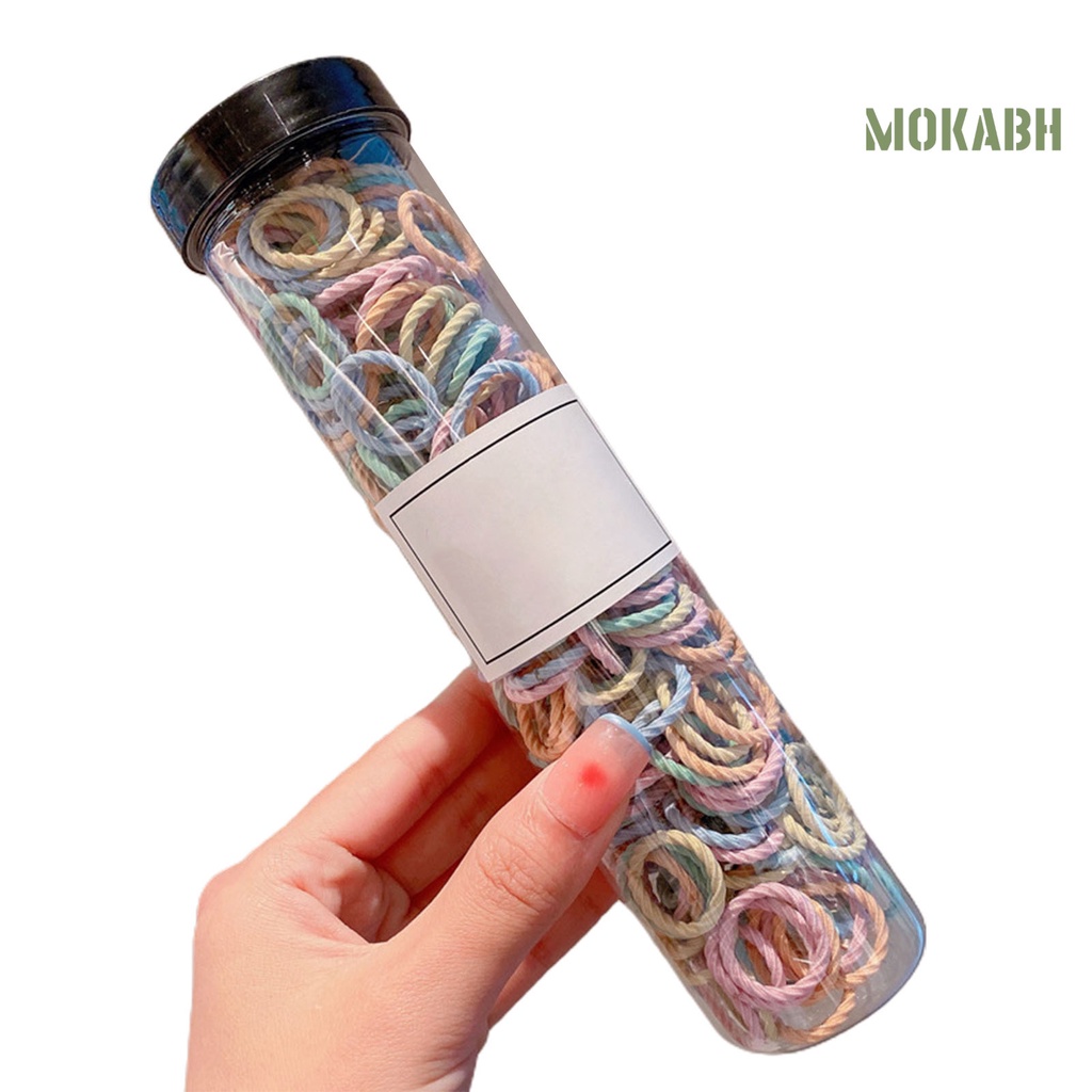[Mok Abh] Set 300 Dây Cột Tóc Không Đau Độ Co Giãn Cao Cho Bé