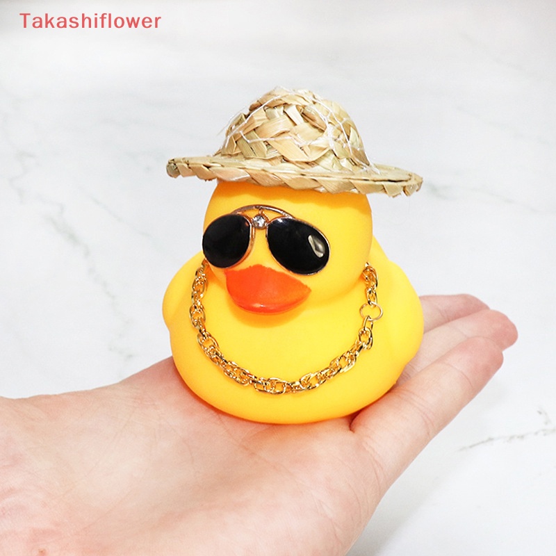 Chú Vịt Vàng Đội Mũ Rơm Trang Trí Nội Thất Xe Hơi