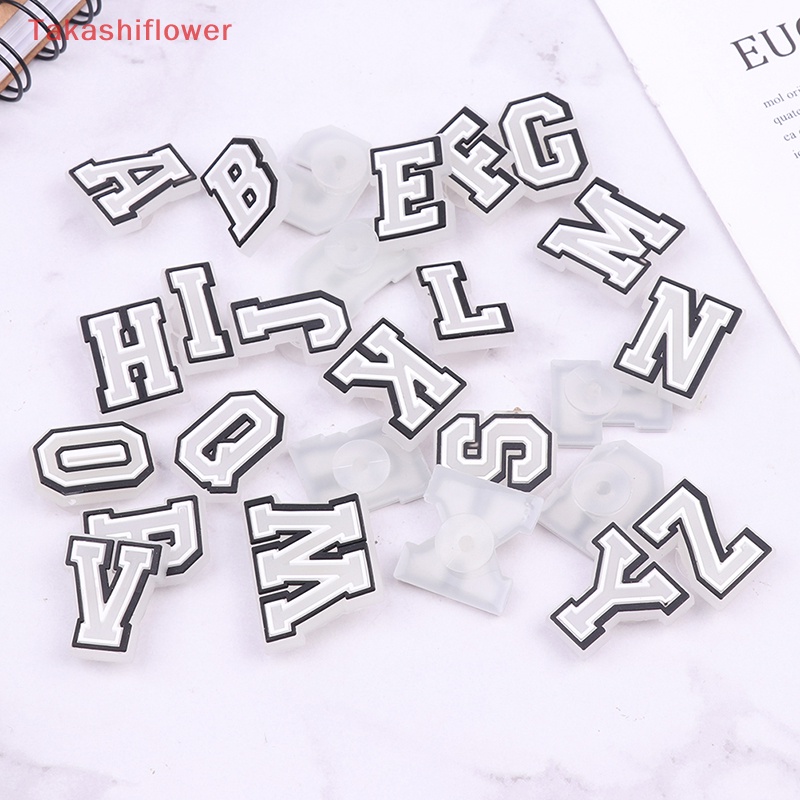 Phụ Kiện Khóa Giày Bằng Nhựa PVC Hình Chữ Cái A-Z Dạ Quang Độc Đáo