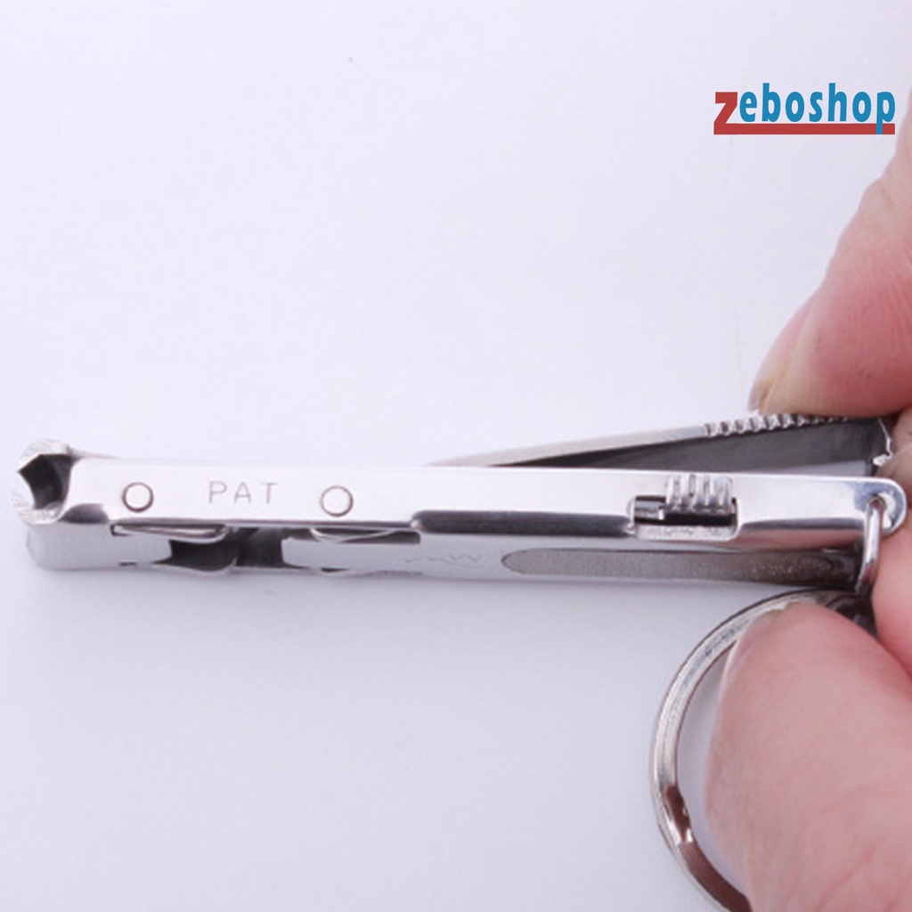 Zeboshop Dụng Cụ Cắt Móng Tay Có Thể Tháo Rời Lưỡi Cong Siêu Mỏng An Toàn Dễ Sử Dụng Kết Cấu Mịn Có Móc Khóa Cho Người Lớn Tuổi