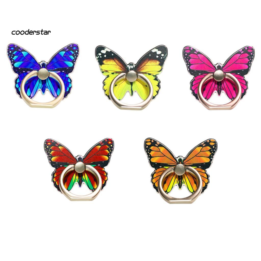 Nhẫn Đỡ Điện Thoại Tự Dính Hình Bướm Nhiều Màu Tiện Dụng