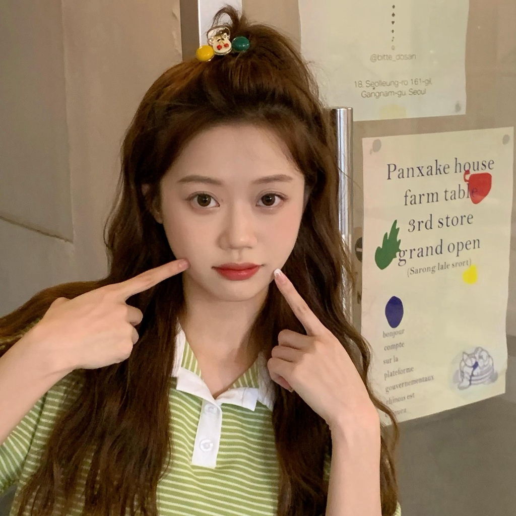 Kẹp Tóc Đuôi Ngựa Màu Sắc Tương Phản Thời Trang Mùa Hè