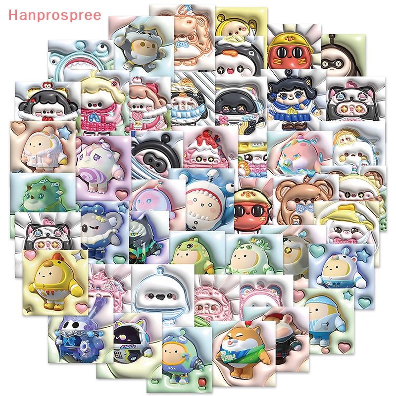 Bộ 62 Miếng Dán 3D Hình Trứng Dễ Thương Trang Trí Laptop / Ván Trượt / PC