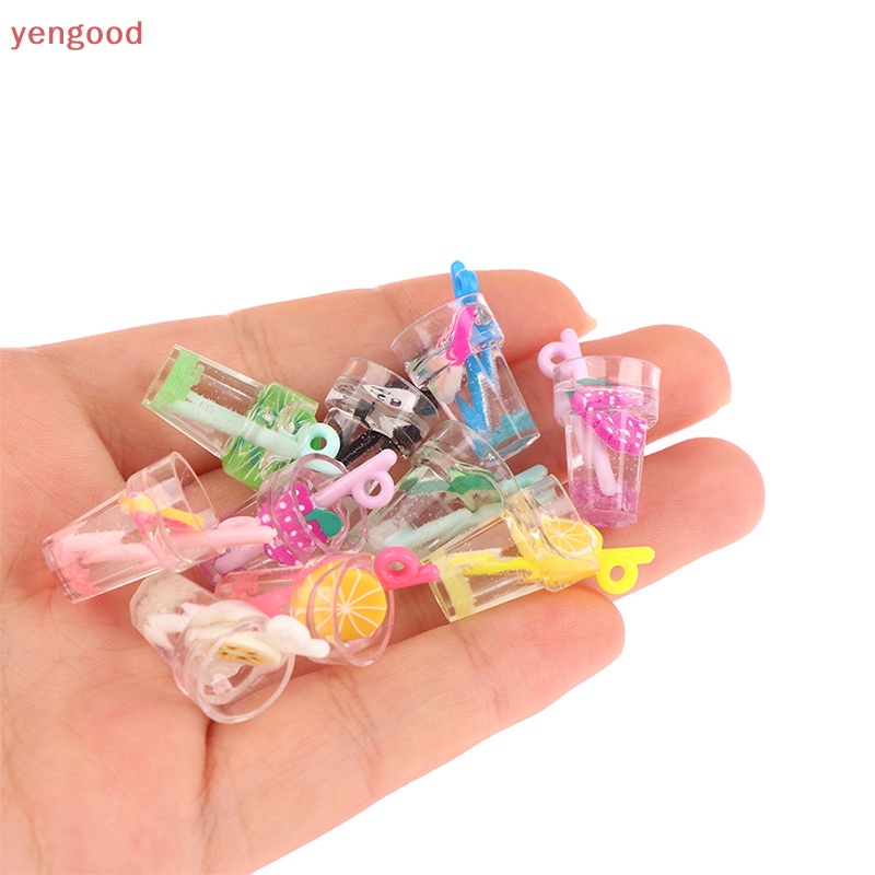 Set 2 / 10 Ống Hút Mini Bằng Resin Màu Dạ Quang Dùng Làm Trang Sức DIY