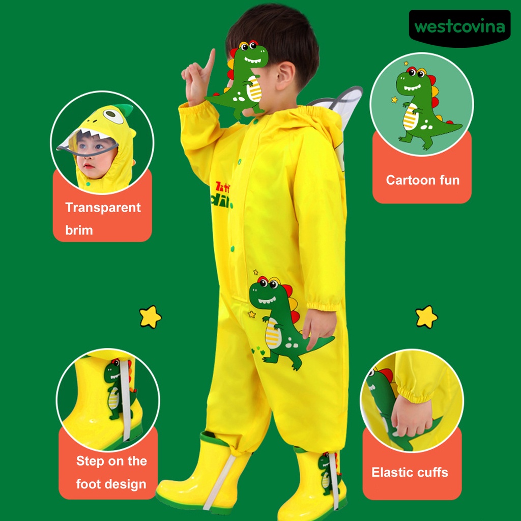 [COD]☁Áo Mưa Họa Tiết Hoạt Hình Thân Thiện Với Làn Da Dành Cho Trẻ Em