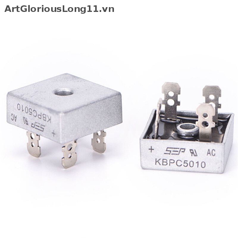 Cầu Đơn Chỉnh Lưu Artglaong 50A 1000V Vỏ Kim Loại KBPC5010.