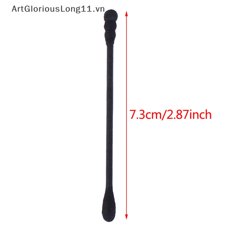 Hộp 200 Tăm Bông Hai Đầu Màu Đen Dùng Một Lần