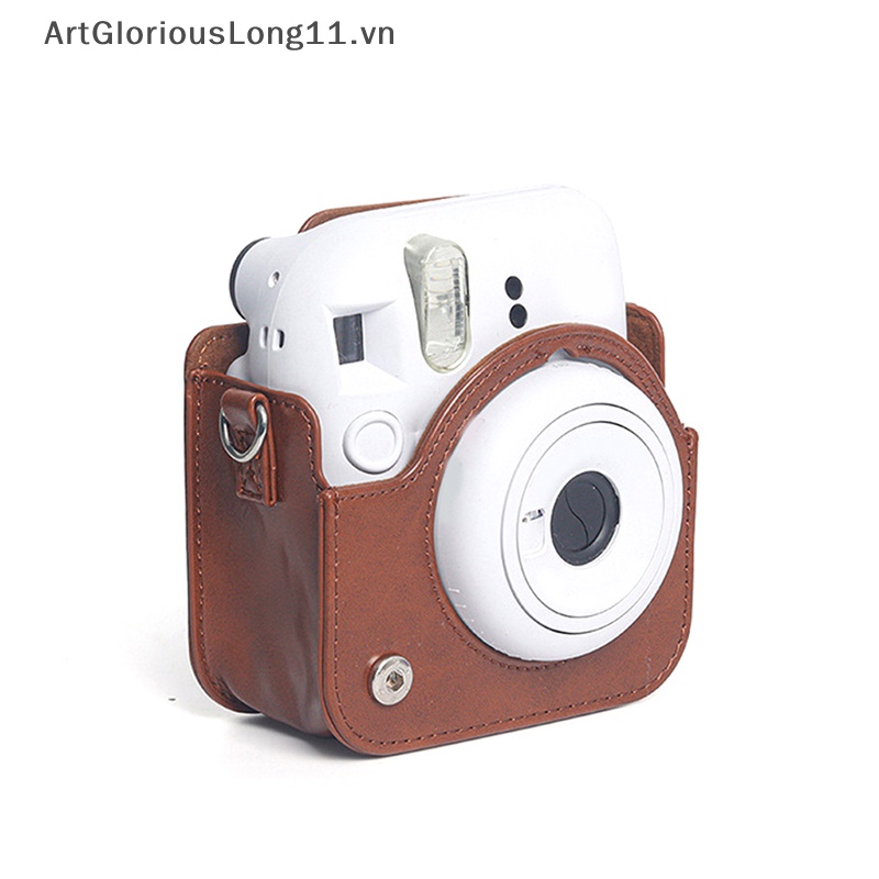 Bao Da PU Đựng Máy Ảnh Instax Mini 12 Có Dây Đeo Vai